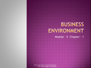 business environment - Jashbhai Maganbhai Patel College of