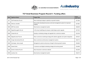 TCF Small Business Program Round 9 - Funding