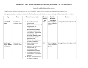 DRAFT FORM – THESE ARE THE CURRENTLY HELD