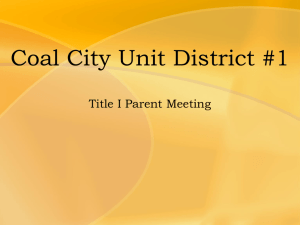 Title I Parent Meeting PowerPoint Presentation