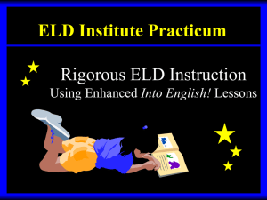 Overview of ELD Institute Practicum ppt