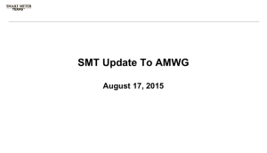 SMT AMWG Status Update 8 17 2015vFINAL