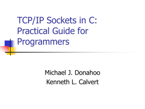 The Pocket Guide to TCP/IP Sockets: C Version