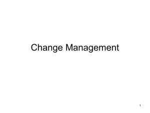 Organizational change and Innovation