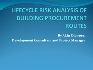 lifecycle risk analysis of building procurement routes