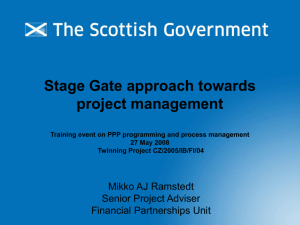 Stage Gate approach towards project managementPPT