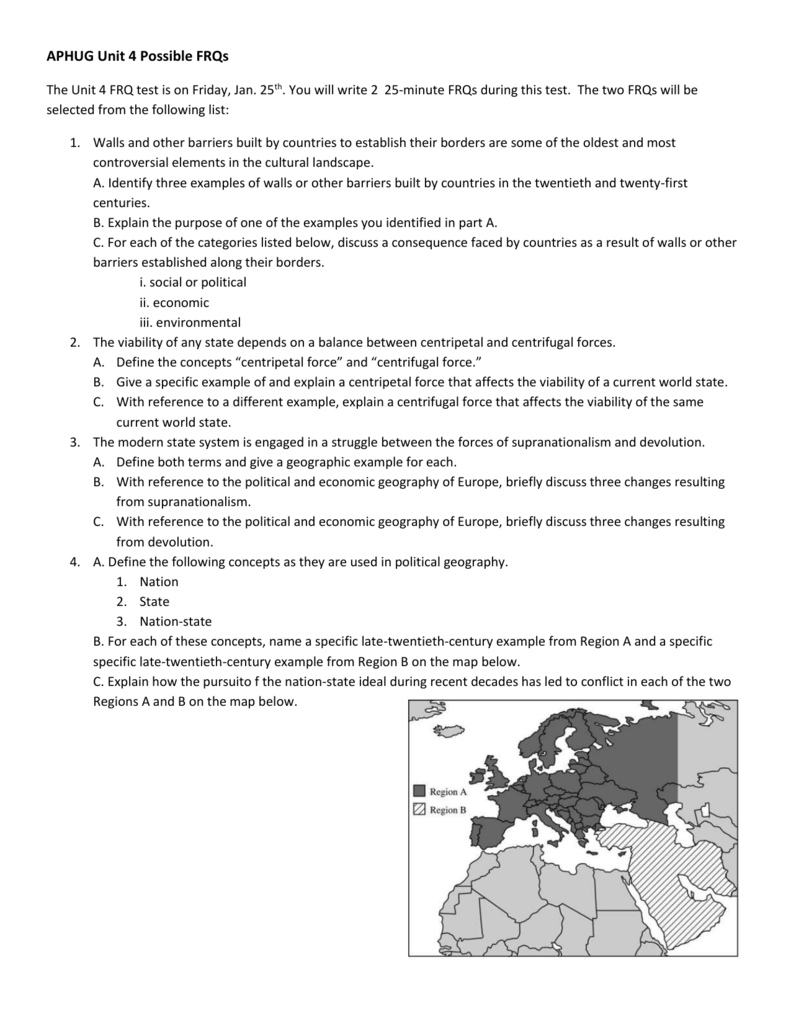 Ap human geography unit 2 test examquiz