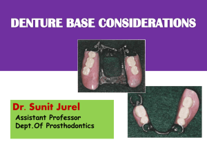 Denture Base Considerations [PPT]