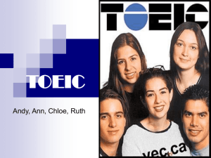 Brief Introduction to TOEIC