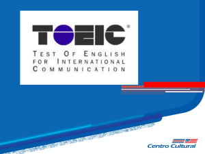 TOEIC Test - materials4students