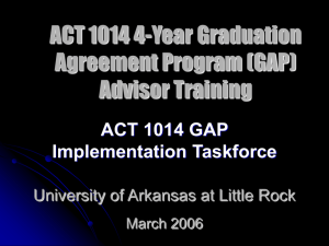 New Freshman Advising - University of Arkansas at Little Rock