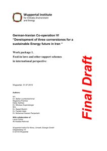 5. SWOT analysis of the Renewable Energy Organisation in Iran