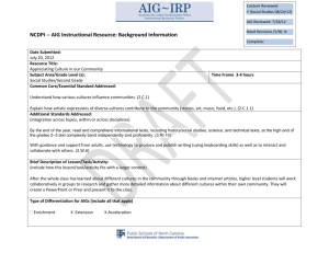 NCDPI -- AIG Instructional Resource: Background Information