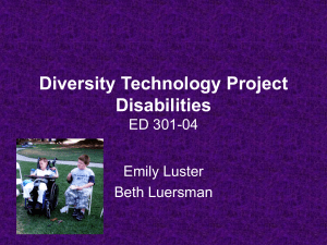 Diversity Technology Project Disabilities