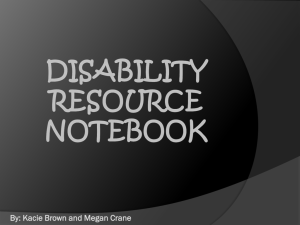 Disibility Resource Notebook