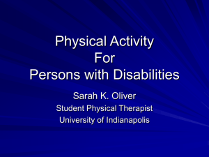 Physical Activity For Adults with Disabilities