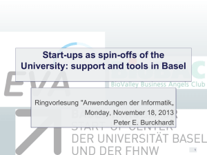 Start-ups as spin-offs of the University: support and tools