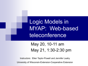 Logic Model Web Training - University of Wisconsin