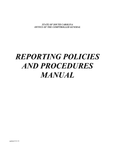 Reporting Policies and Procedures Manual