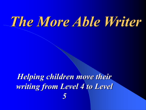 The More Able Writer - Gloucestershire