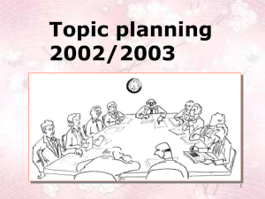 Topic Planning 02/03