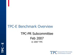 TPC-E Overview