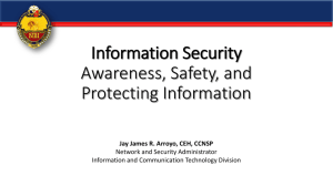 Information Security Awareness, Safety, and Protecting Information