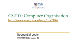 CS2100 Computer Organisation