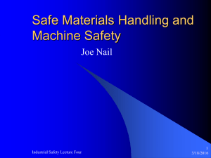 Lecture 4-Material and Machine Safety