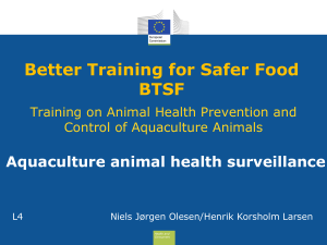 Aquaculture animal health surveillance