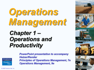 Operations and Productivity