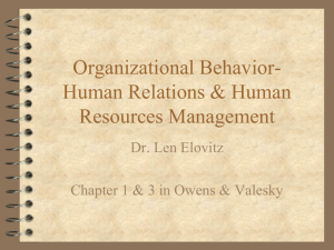 HUMAN RELATIONS SUPERVISION