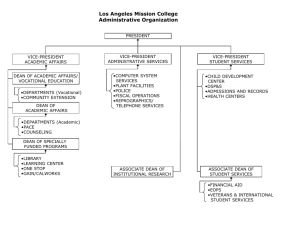 Organization Charts - Los Angeles Mission College