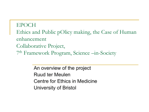 Professor Rudd Ter Meulen (EPOCH project) (Office document