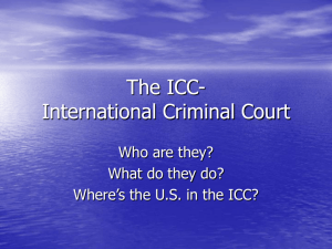 The ICC International Criminal Court