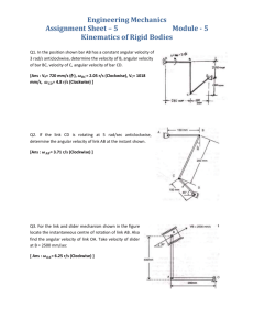 Engineering Mechanics Assignment Sheet * 5 Module