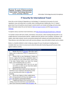 IT Security Checklist for International Travel