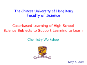 For Secondary 4-5 Chemistry - The Chinese University of Hong Kong