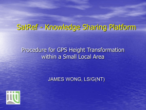 Use of Leica LGO V3.0/ SKI-Pro V3.0 for Processing GPS Heighting