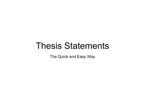 Thesis Statements