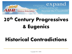 1 Twentieth Century Progressives and Eugenics