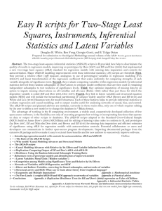 Two-Stage Least Squares and Inferential Statistics (2SLS