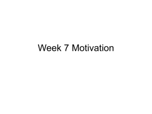 Week 7 Motivation
