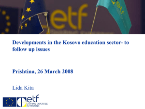 Lida Kita - recent development in education in Kosovo-ENG