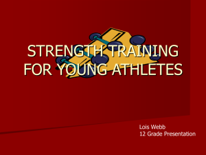 STRENGTH TRAINING FOR YOUNG ATHLETES