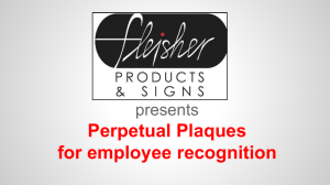 Perpetual Plaques - Fleisher Products & Signs