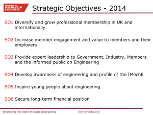 Strategic Objectives - 2014-2019