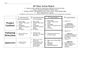 Evaluation Rubric Sheets