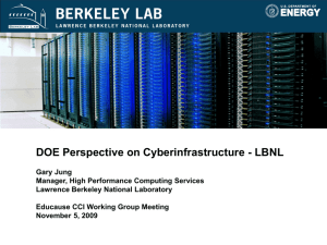 DOE Perspectives on CI - LBNL