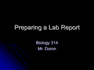Preparing a Lab Report